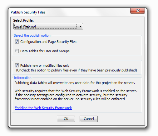 A Publish Security Files